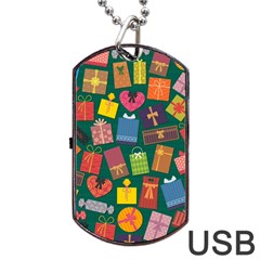 Presents Gifts Background Colorful Dog Tag Usb Flash (two Sides) by Nexatart