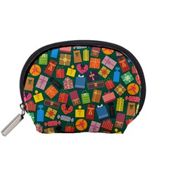 Presents Gifts Background Colorful Accessory Pouches (small)  by Nexatart