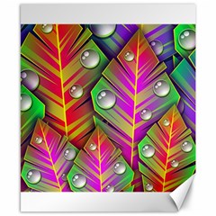 Abstract Background Colorful Leaves Canvas 8  X 10  by Nexatart