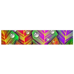 Abstract Background Colorful Leaves Small Flano Scarf by Nexatart