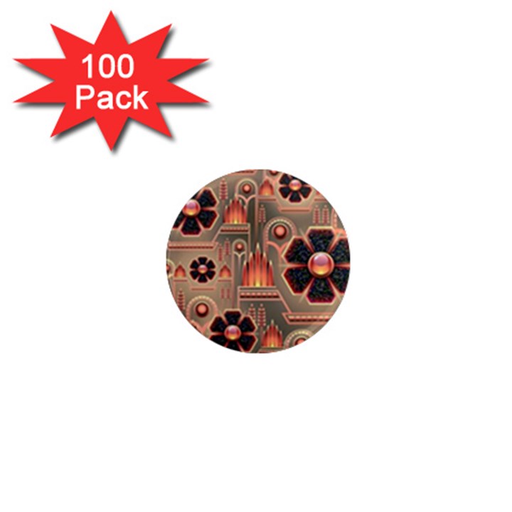 Background Floral Flower Stylised 1  Mini Magnets (100 pack) 