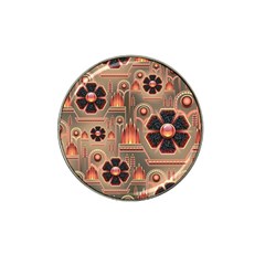 Background Floral Flower Stylised Hat Clip Ball Marker by Nexatart