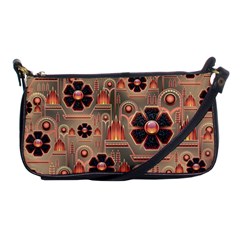 Background Floral Flower Stylised Shoulder Clutch Bags by Nexatart