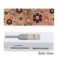 Background Floral Flower Stylised Memory Card Reader (stick)  by Nexatart