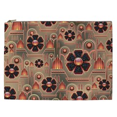 Background Floral Flower Stylised Cosmetic Bag (xxl)  by Nexatart