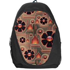 Background Floral Flower Stylised Backpack Bag by Nexatart