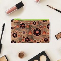 Background Floral Flower Stylised Cosmetic Bag (xs) by Nexatart