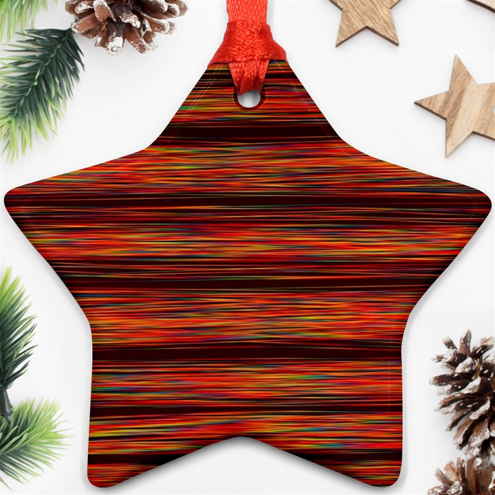 Colorful Abstract Background Strands Star Ornament (Two Sides)