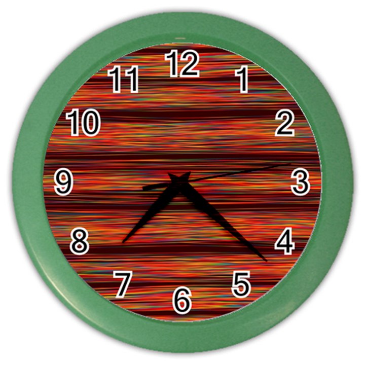 Colorful Abstract Background Strands Color Wall Clocks