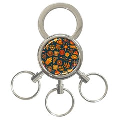 Pattern Background Ethnic Tribal 3-ring Key Chains by Nexatart