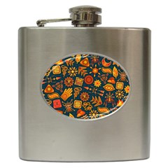 Pattern Background Ethnic Tribal Hip Flask (6 Oz) by Nexatart