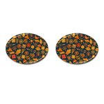 Pattern Background Ethnic Tribal Cufflinks (Oval) Front(Pair)