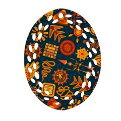 Pattern Background Ethnic Tribal Ornament (oval Filigree) by Nexatart