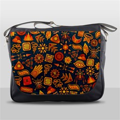 Pattern Background Ethnic Tribal Messenger Bags by Nexatart