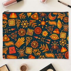 Pattern Background Ethnic Tribal Cosmetic Bag (xxxl)  by Nexatart