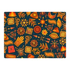 Pattern Background Ethnic Tribal Double Sided Flano Blanket (mini)  by Nexatart