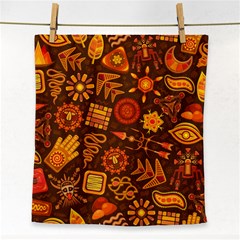 Pattern Background Ethnic Tribal Face Towel by Nexatart