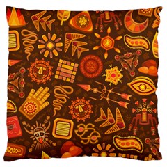 Pattern Background Ethnic Tribal Large Cushion Case (two Sides) by Nexatart