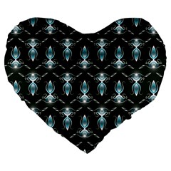 Seamless Pattern Background Large 19  Premium Flano Heart Shape Cushions by Nexatart