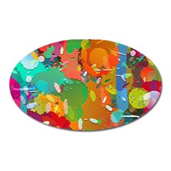 Background Colorful Abstract Oval Magnet by Nexatart