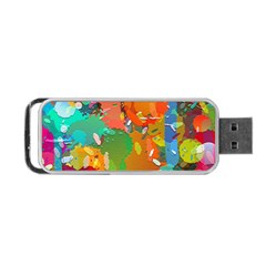 Background Colorful Abstract Portable Usb Flash (two Sides) by Nexatart