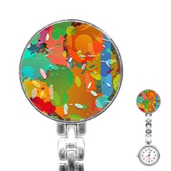 Background Colorful Abstract Stainless Steel Nurses Watch by Nexatart