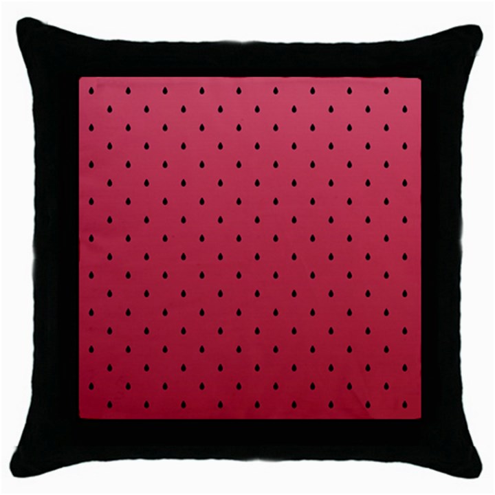 Watermelon Minimal Pattern Throw Pillow Case (Black)