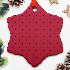 Watermelon Minimal Pattern Ornament (snowflake) by jumpercat