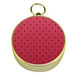 Watermelon Minimal Pattern Gold Compasses Front