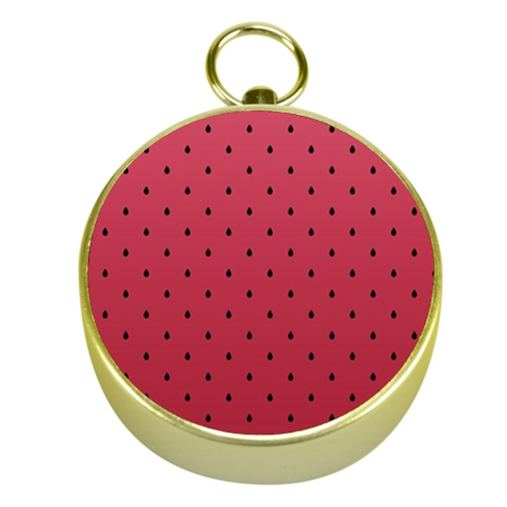 Watermelon Minimal Pattern Gold Compasses