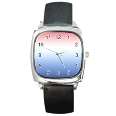 Red And Blue Square Metal Watch by jumpercat