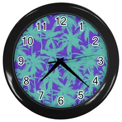 Electric Palm Tree Wall Clocks (black) by jumpercat