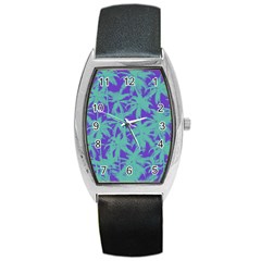 Electric Palm Tree Barrel Style Metal Watch by jumpercat