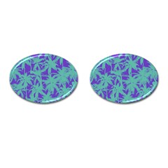 Electric Palm Tree Cufflinks (oval) by jumpercat