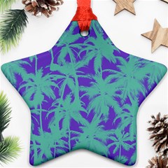 Electric Palm Tree Star Ornament (two Sides) by jumpercat