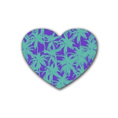 Electric Palm Tree Heart Coaster (4 Pack)  by jumpercat