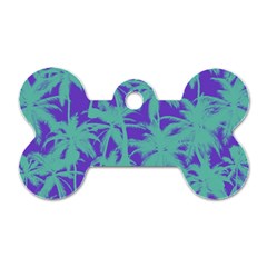 Electric Palm Tree Dog Tag Bone (one Side) by jumpercat