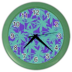 Electric Palm Tree Color Wall Clocks by jumpercat