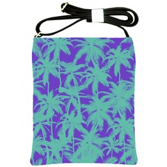 Electric Palm Tree Shoulder Sling Bags by jumpercat