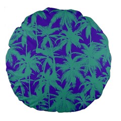 Electric Palm Tree Large 18  Premium Round Cushions by jumpercat