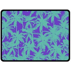 Electric Palm Tree Double Sided Fleece Blanket (large)  by jumpercat