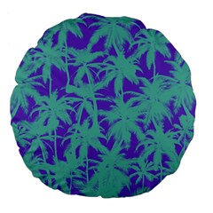 Electric Palm Tree Large 18  Premium Flano Round Cushions by jumpercat