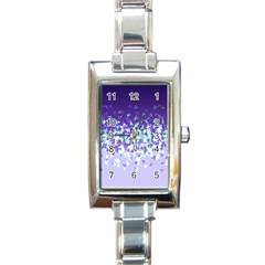 Purple Disintegrate Rectangle Italian Charm Watch by jumpercat