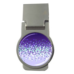 Purple Disintegrate Money Clips (round)  by jumpercat