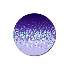 Purple Disintegrate Rubber Coaster (round)  by jumpercat