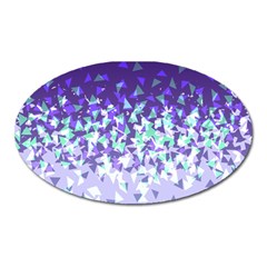 Purple Disintegrate Oval Magnet by jumpercat