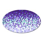 Purple Disintegrate Oval Magnet Front