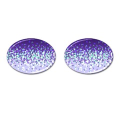 Purple Disintegrate Cufflinks (oval) by jumpercat