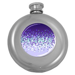 Purple Disintegrate Round Hip Flask (5 Oz) by jumpercat