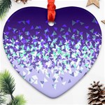 Purple Disintegrate Heart Ornament (Two Sides) Front